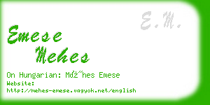 emese mehes business card